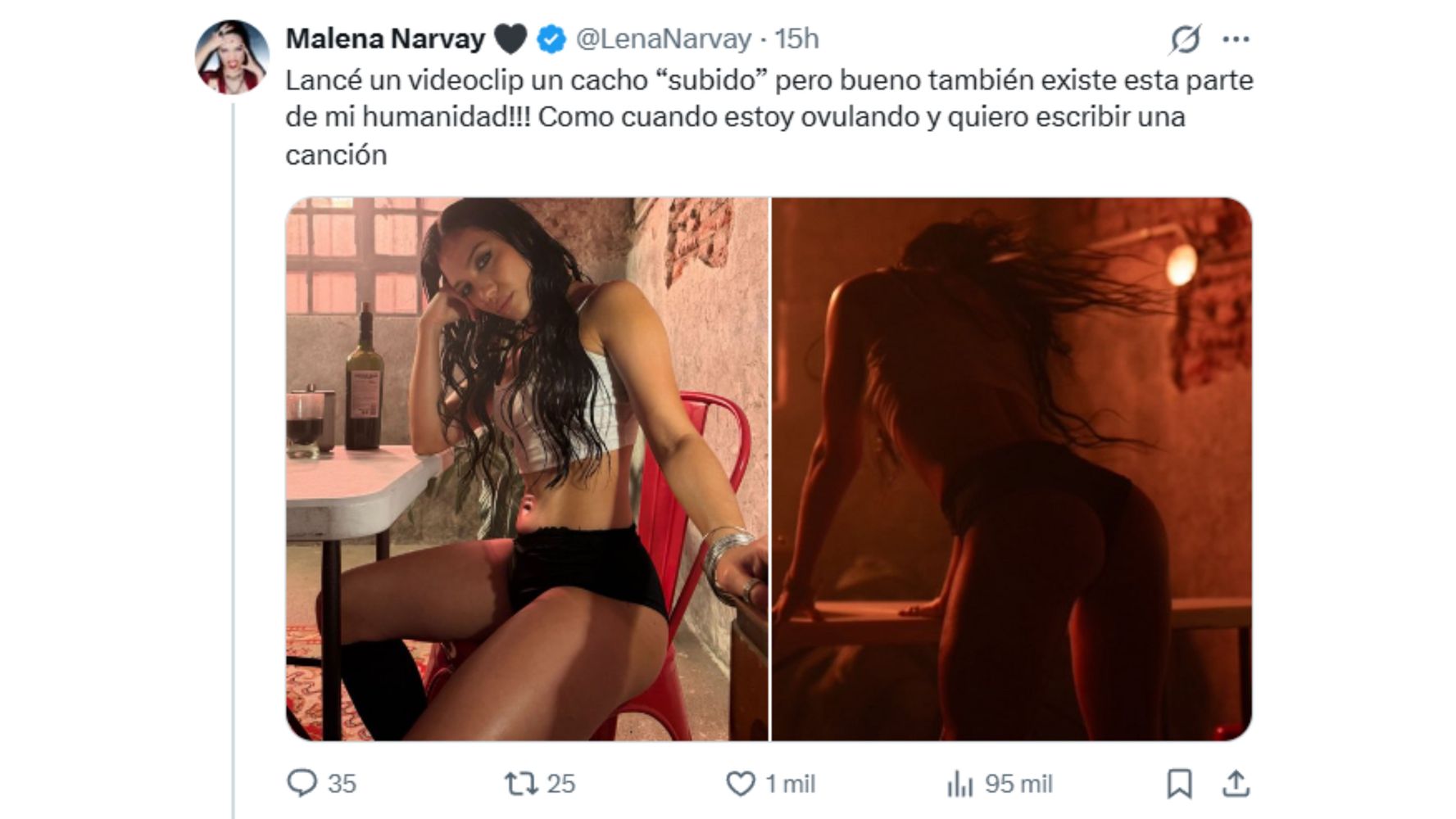 El posteo que lanzó Malena.