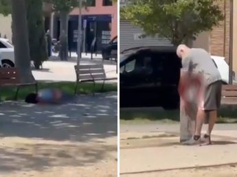 Macabro transfemicidio: un hombre mató a su expareja delante de todos y se lavó la sangre en la fuente de una plaza