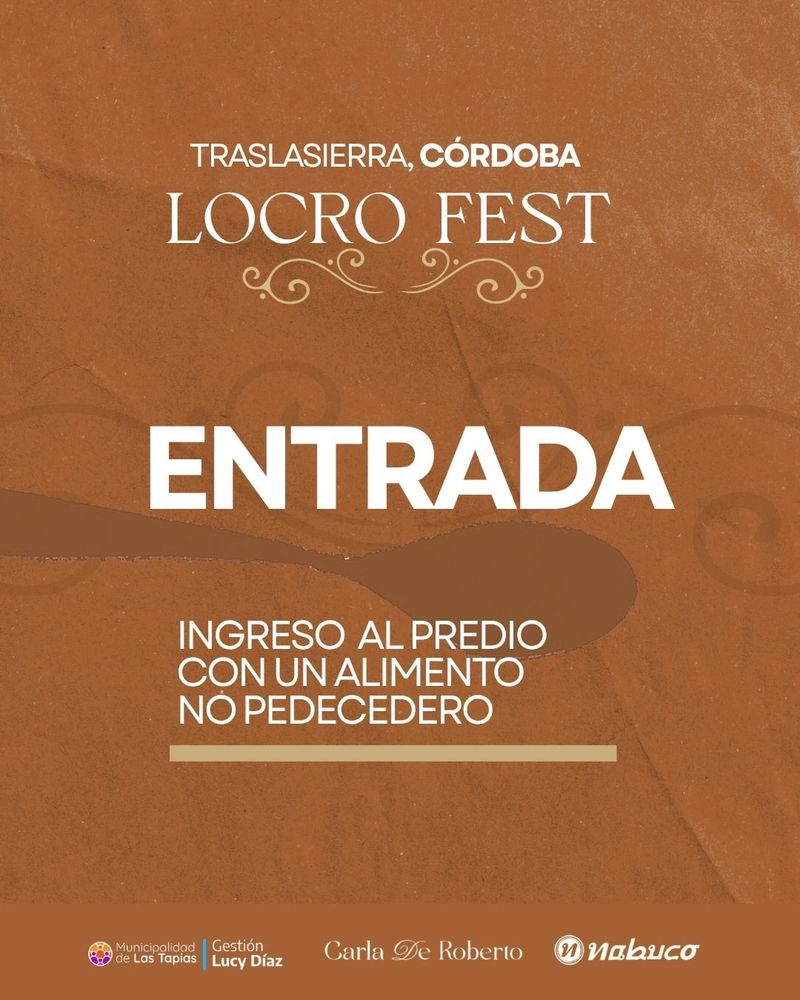 Alimento no perecedero o ropa, el requisito para ingresar a la Locro Fest.