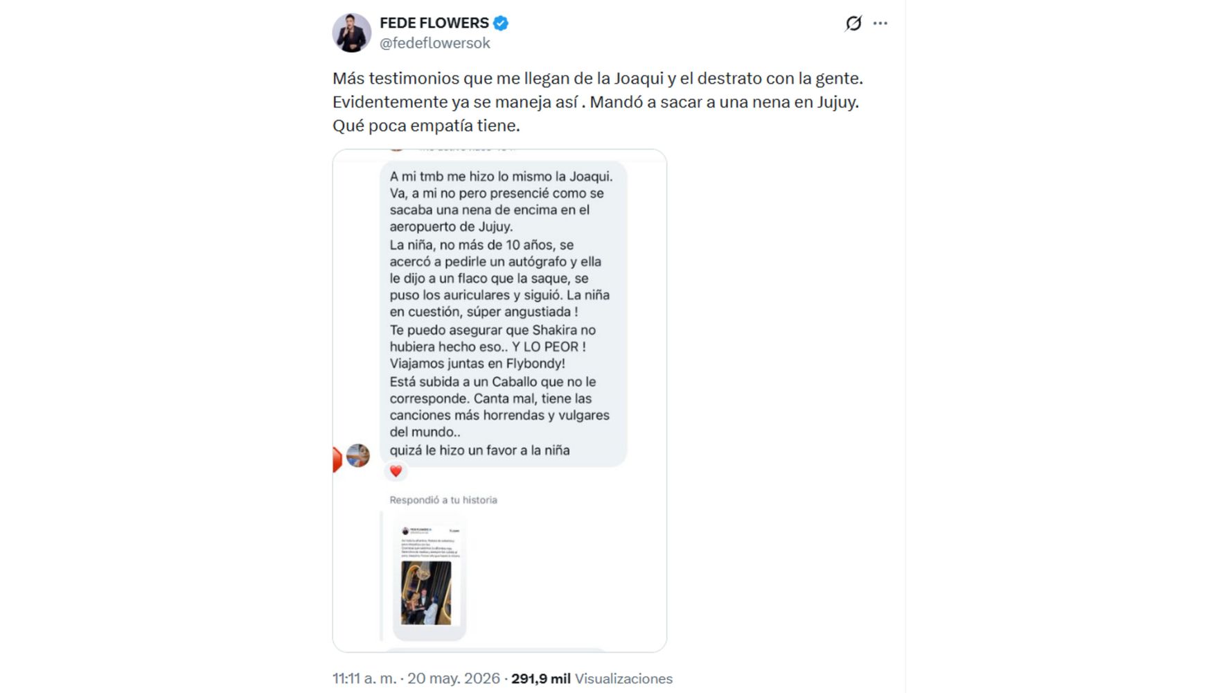 Las críticas a la cantante.
