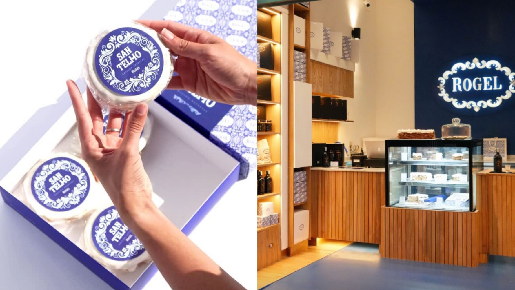 El local también vende alfajores de rogel.