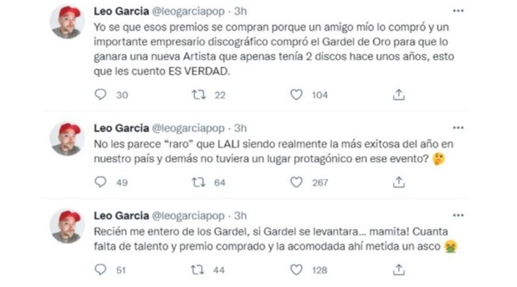 Leo García y sus dardos contra Tini Stoessel