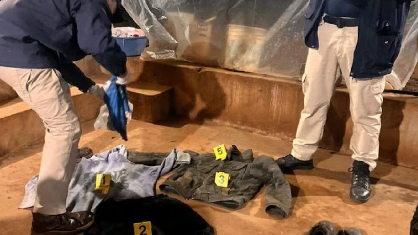 Femicidio en Paraguay. La ropa del sospechoso.
