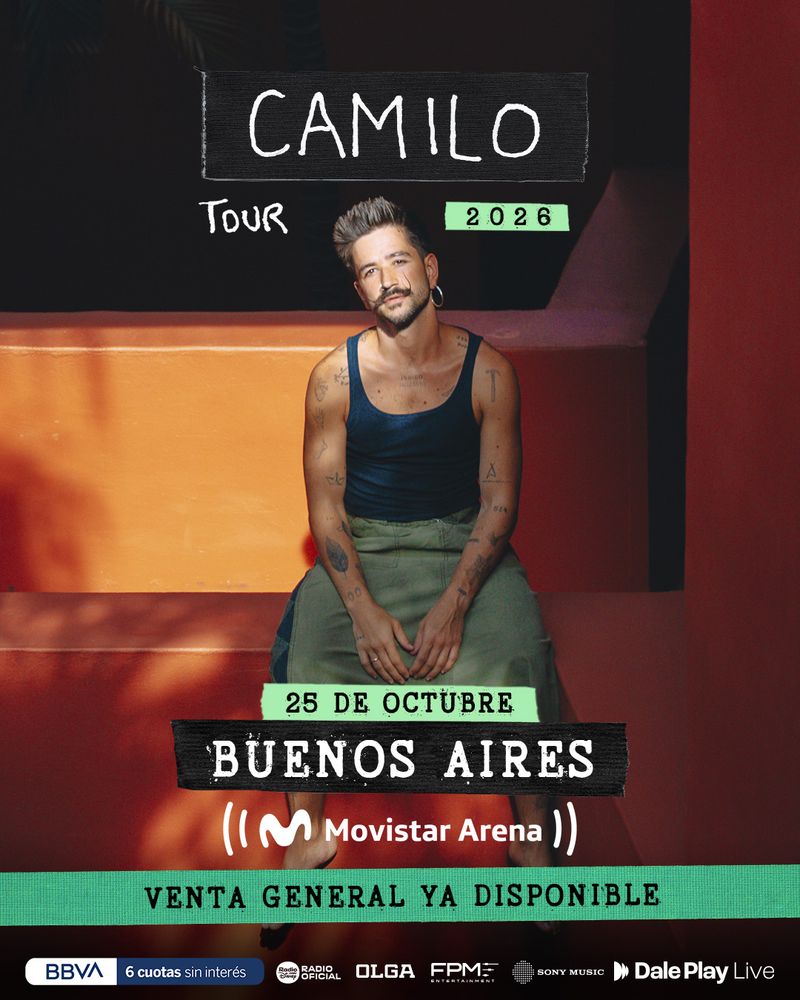 Camilo en Argentina 2026: precios de entradas para su show en el Movistar Arena y cómo comprarlas