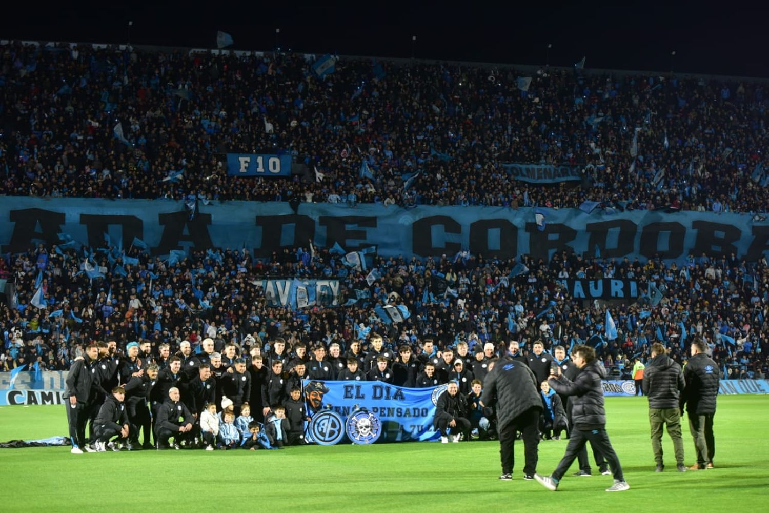Plantel e hinchas de Belgrano, ilusionados por una ilusión gigante.