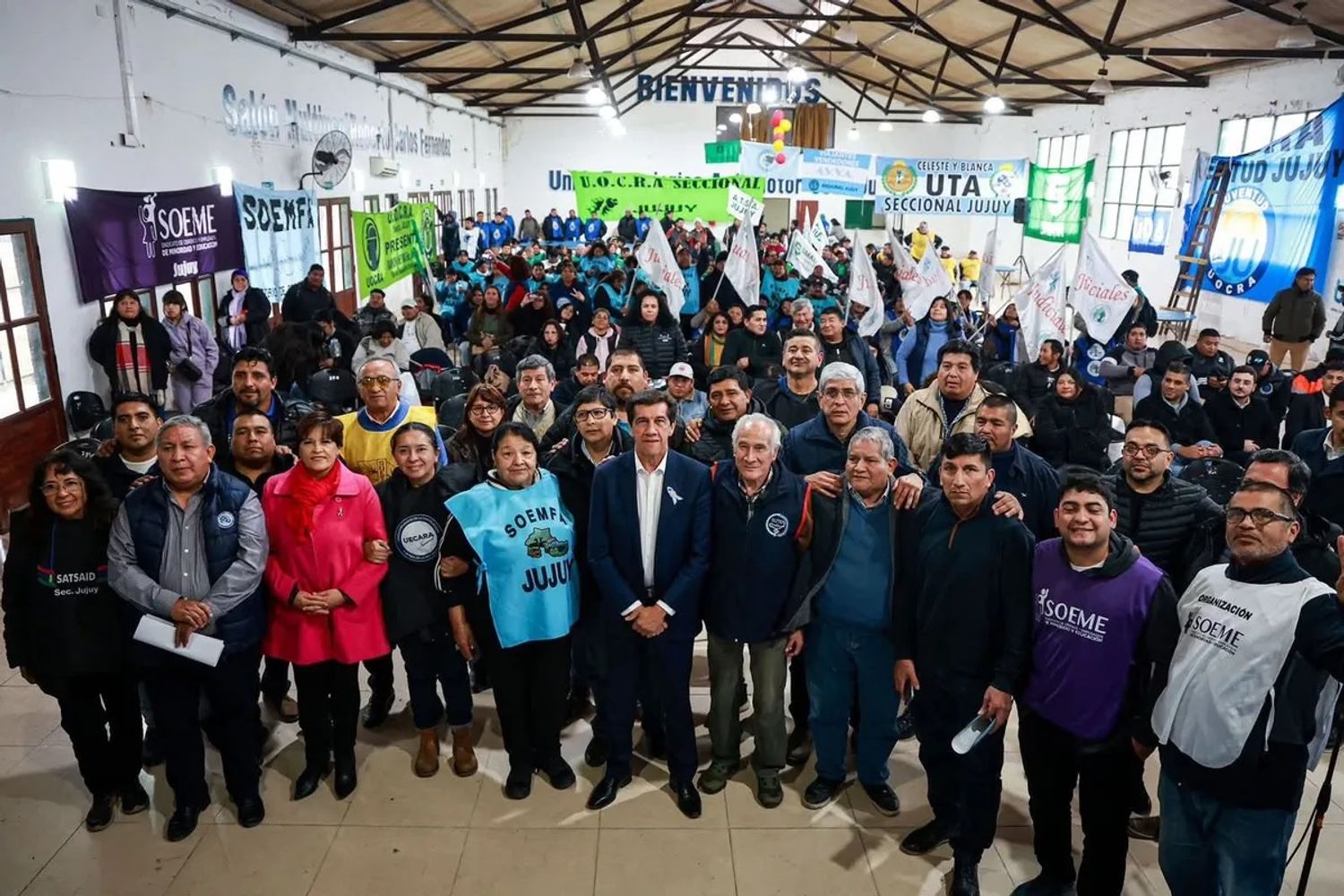 El gobernador Sadir participó en el cierre del Congreso de delegados de la CGT Jujuy, encuentro que reunió a representantes de distintos gremios de la provincia.