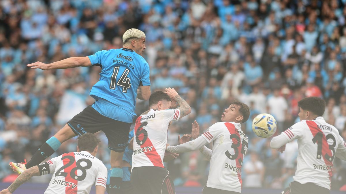 Lo empató rápido Belgrano ante River, con Leonardo Morales por arriba