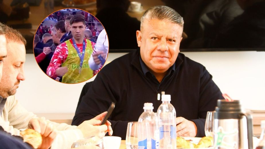 El particular gesto de Gonzalo Montiel con el Chiqui Tapia tras la final entre Belgrano y River