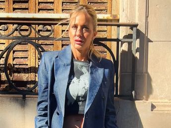 Julieta Prandi reversionó el look sastrero y sorprendió con un color azul eléctrico en tendencia