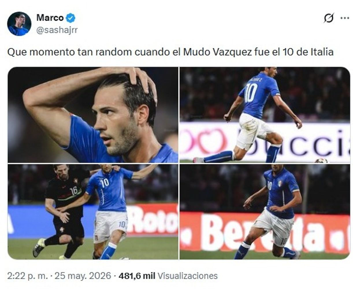 El posteo con Vázquez.