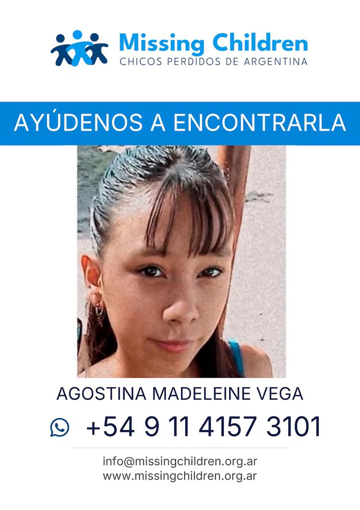 Buscan a Agostina Vega en Córdoba.