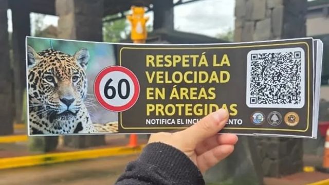 Implementaron un sistema con códigos QR para denunciar excesos de velocidad en el Parque Nacional Iguazú.
