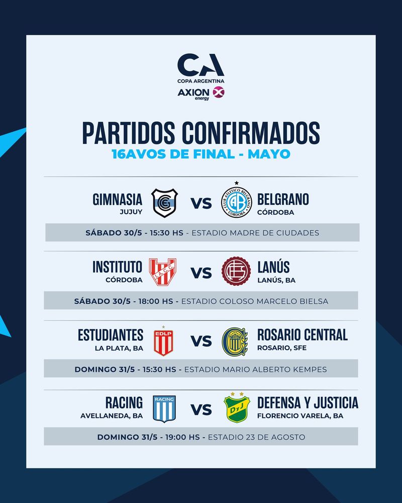 16avos de final de Copa Argentina.