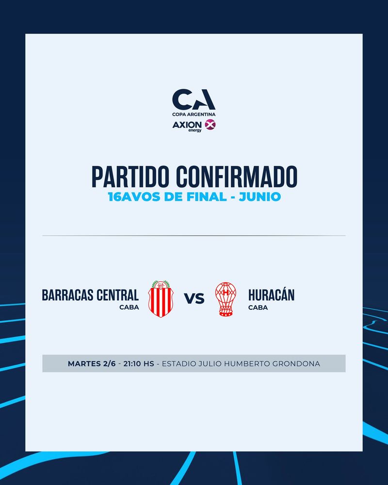 16 avos de final de Copa Argentina.