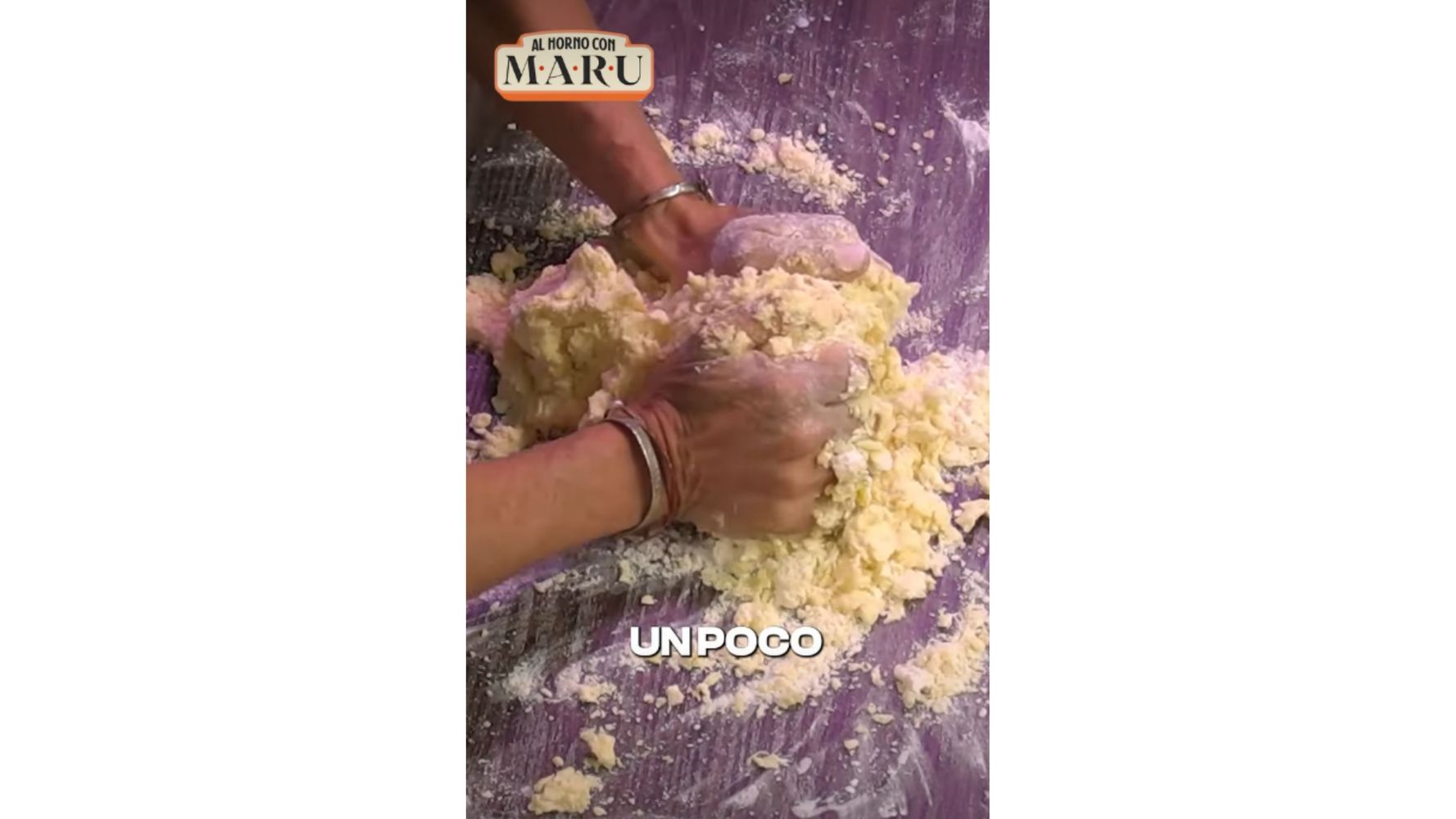 El momento del arenado, una de las claves de la receta.
