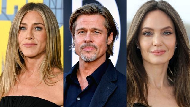 Jennifer Aniston, Brad Pitt y Angelina Jolie.