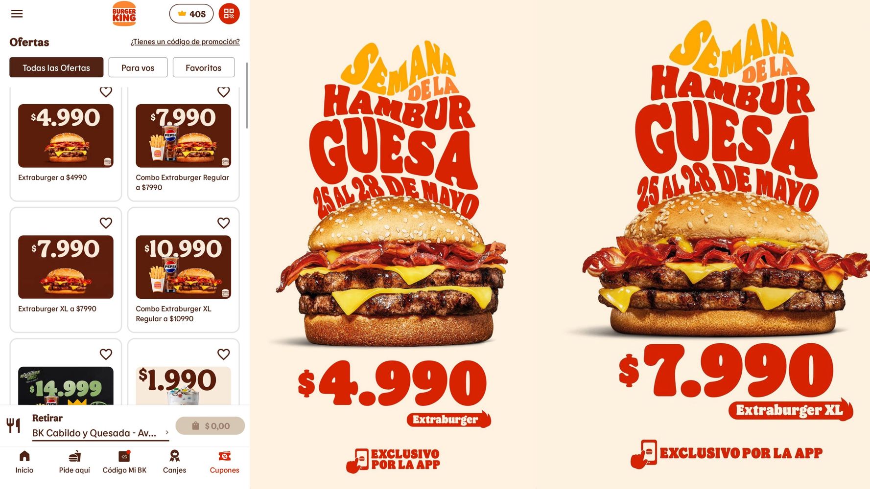 Las promociones de Burger King.