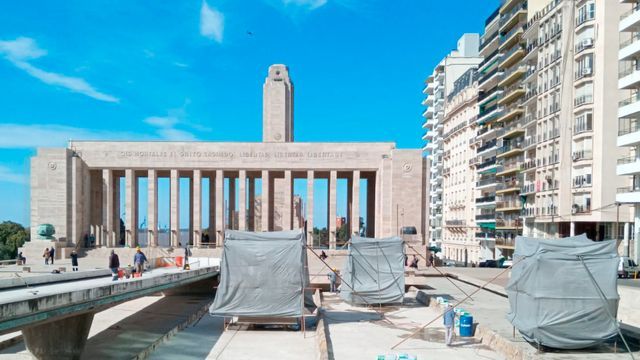 Así es la restauración del Monumento a la Bandera