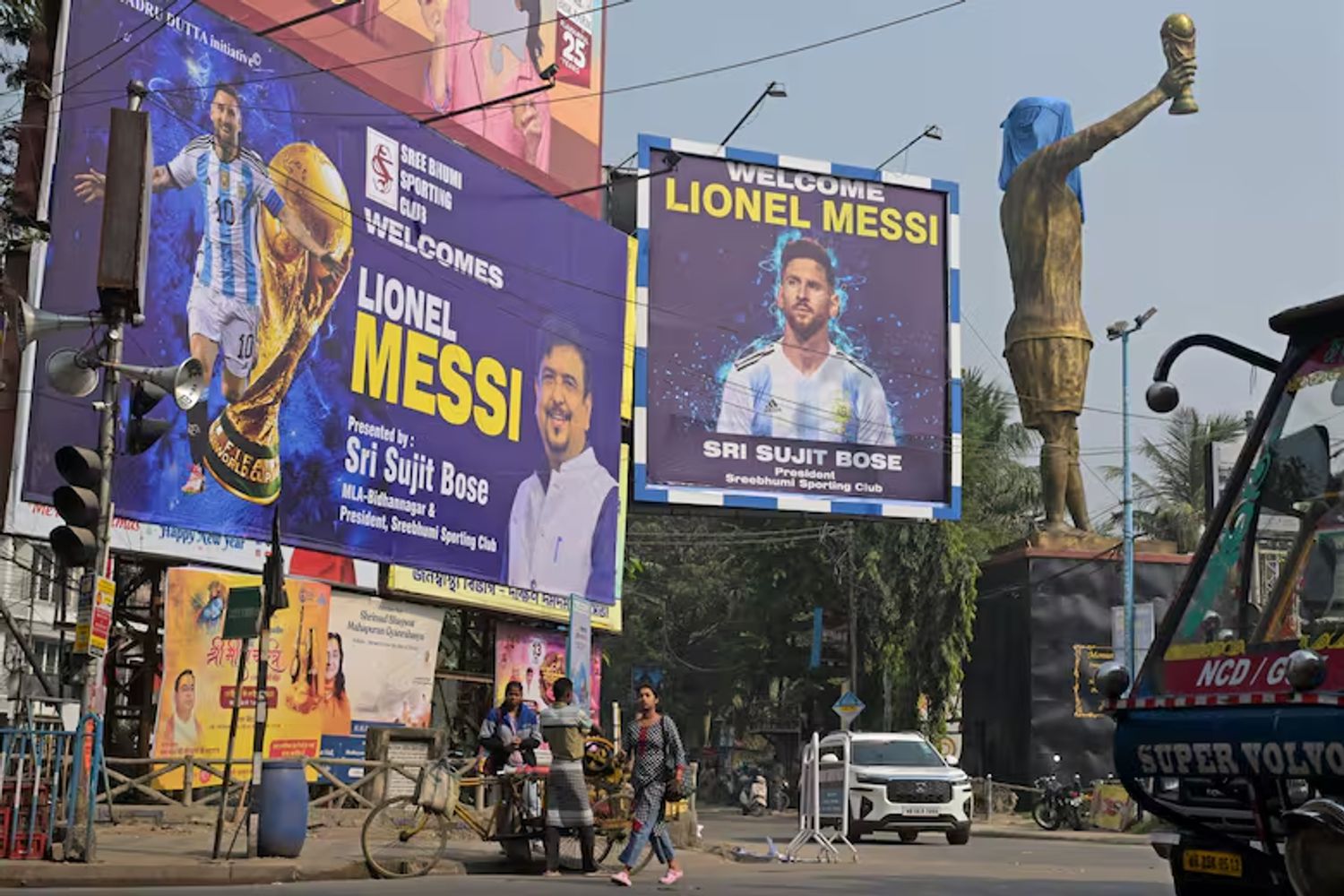 Estatua de Messi en India