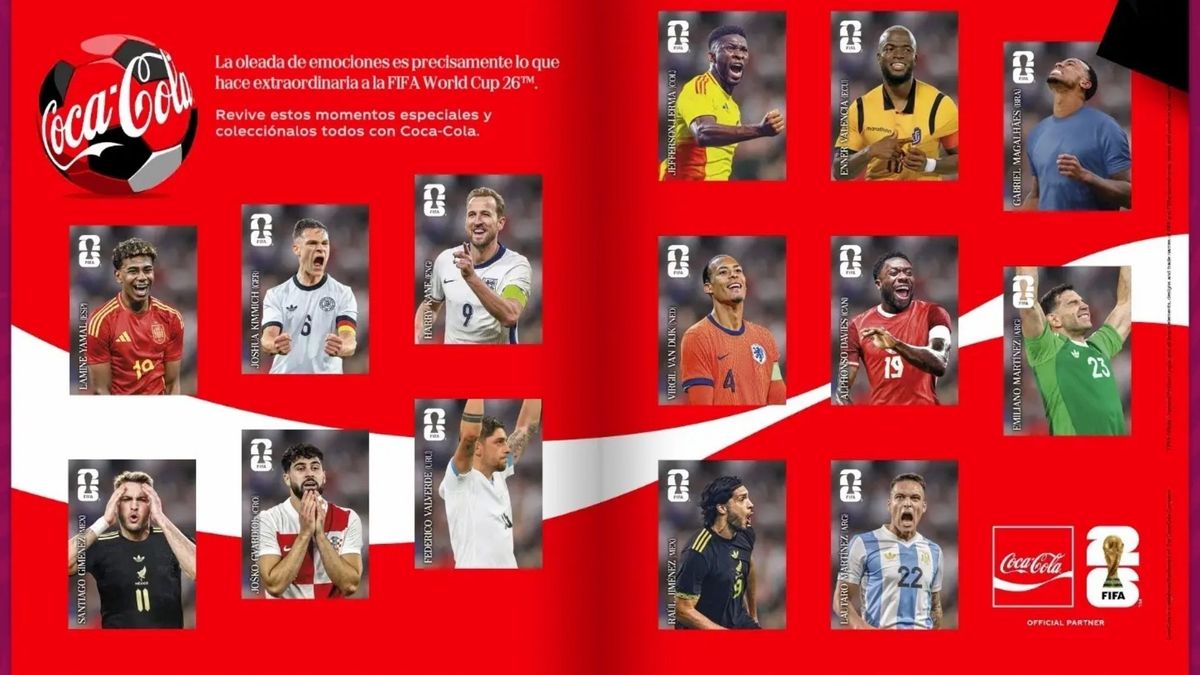 Cómo es el truco de Coca Cola para conseguir sobres y figuritas exclusivas del álbum virtual del Mundial 2026