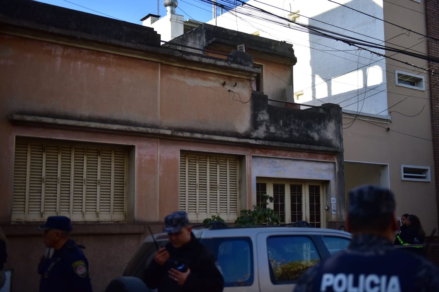 Casa del detenido por la desaparición de Agostina Vega.