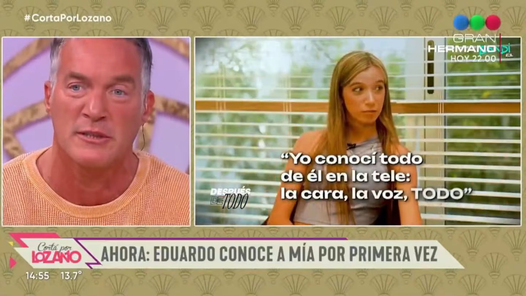 Eduardo Carrera vio a su hija por primera vez