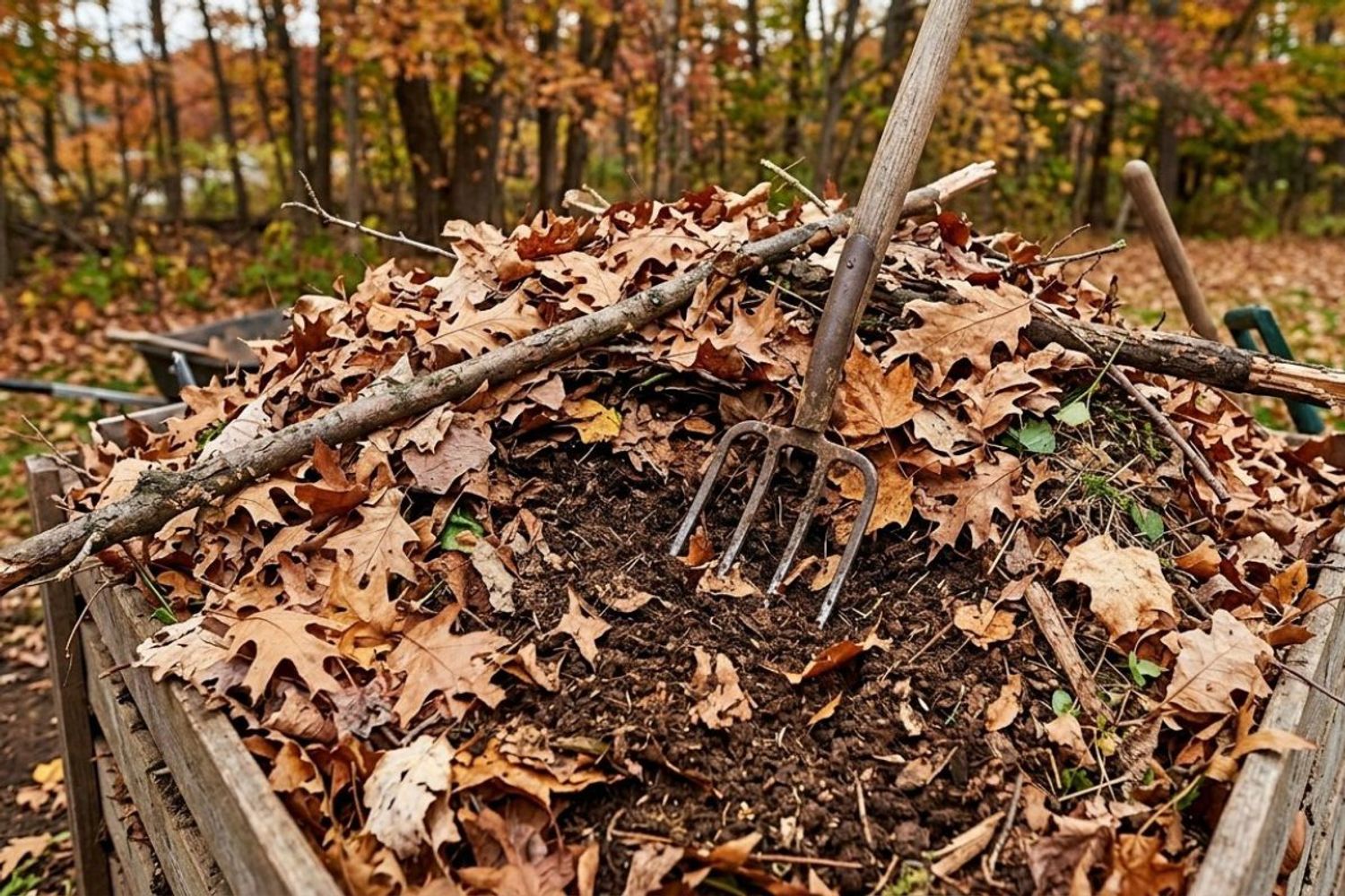 Otoño/ojas y compost.