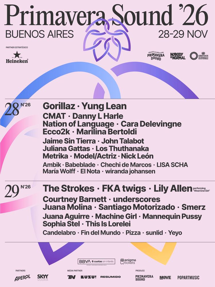 Primavera Sound Buenos Aires 2026: lineup por día, precios de entradas y dónde comprarlas