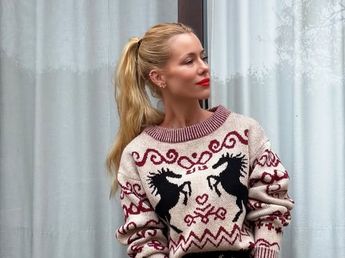 Nicole Neumann dio cátedra de estilo con un pantalón oxford de cuero color negro y el sweater en tendencia