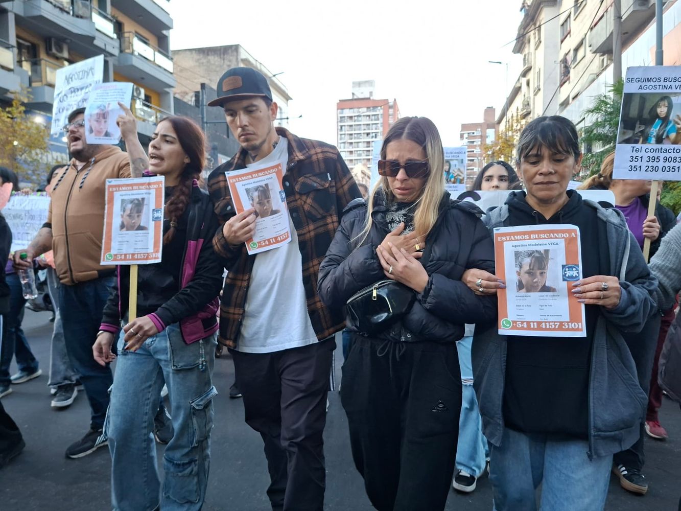 Marcha por la desaparición de Agostina Vega en Córdoba. 