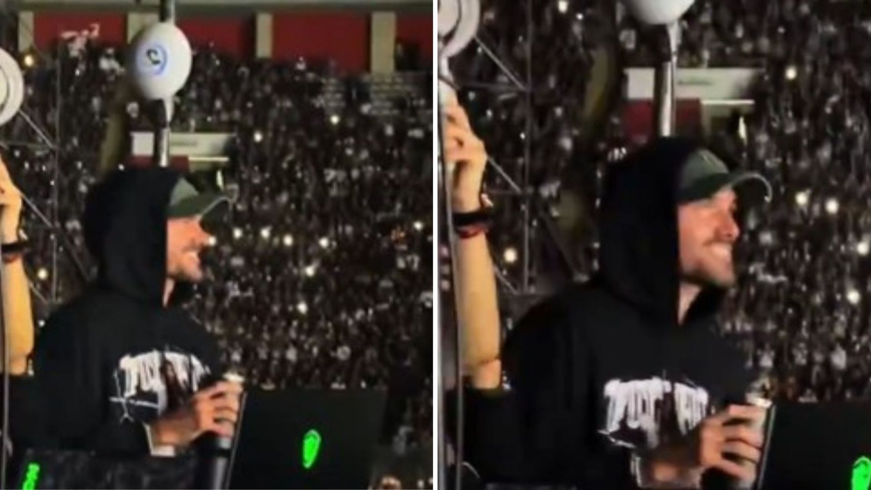 ¿Fumando vaper? El polémico gesto de Rodrigo De Paul en un show de Tini a días del Mundial 2026 que generó repudio