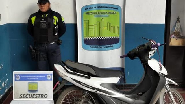 Personal de Motoristas del I Distrito Urbano aprehendió al sospechoso y recuperó el teléfono celular sustraído.