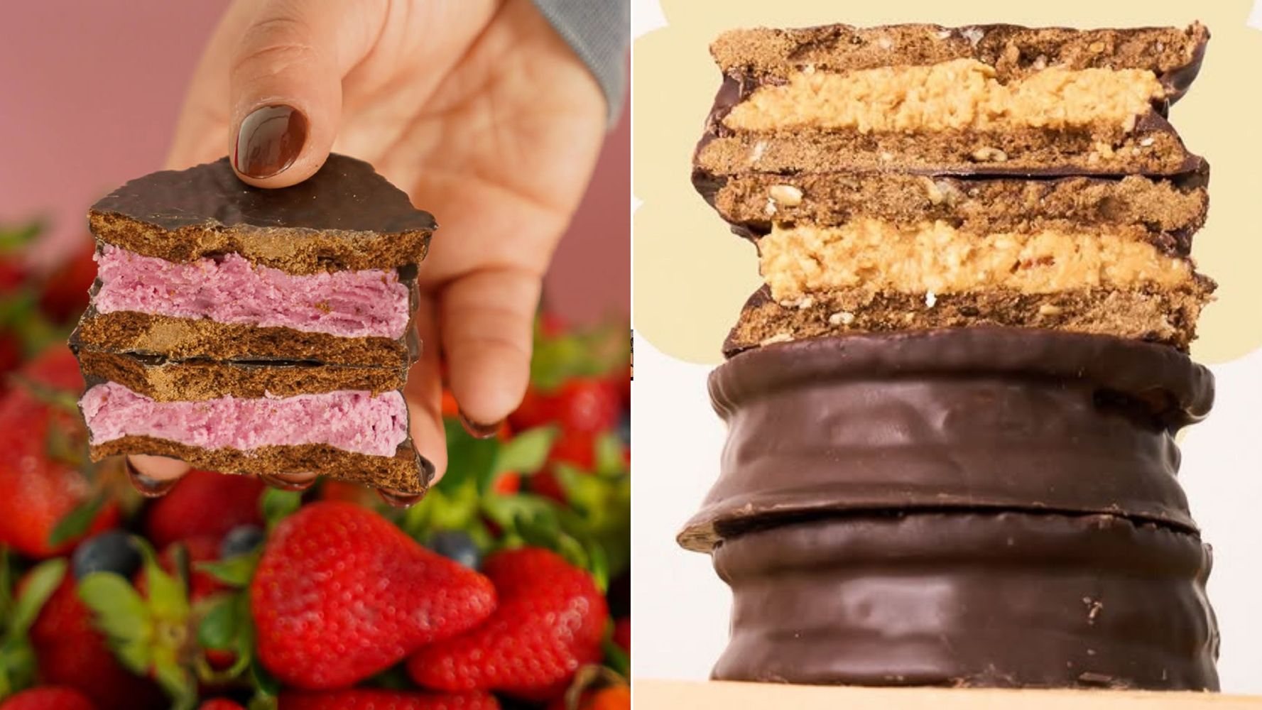 Algunas de las variedades de alfajores.