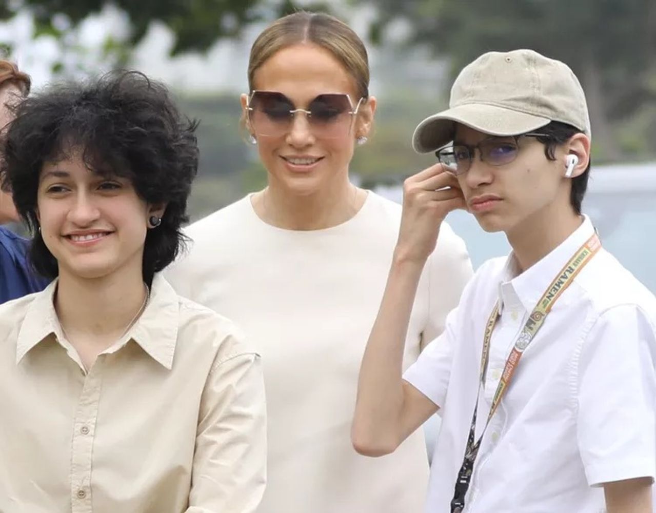 Jennifer López junto a sus herederos.
