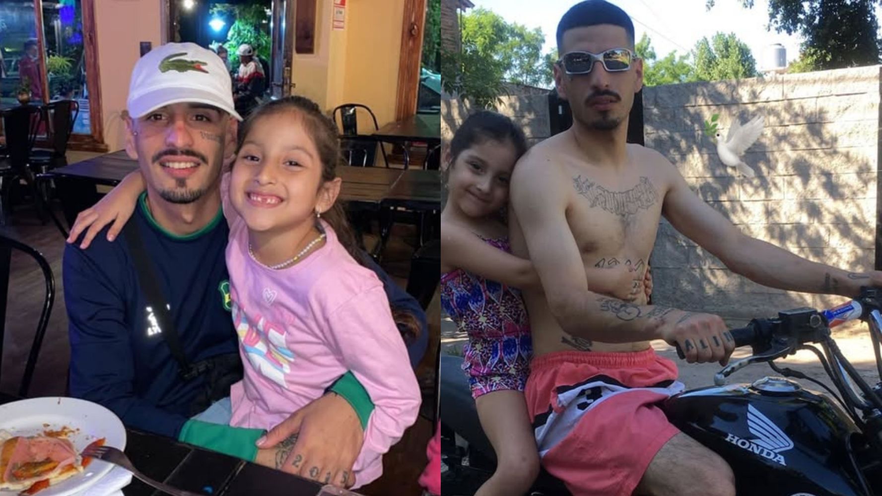 El cantante con su hija.