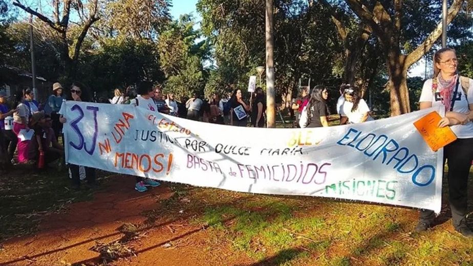 Ni Una Menos: Eldorado marchó por Dulce y reclamó justicia