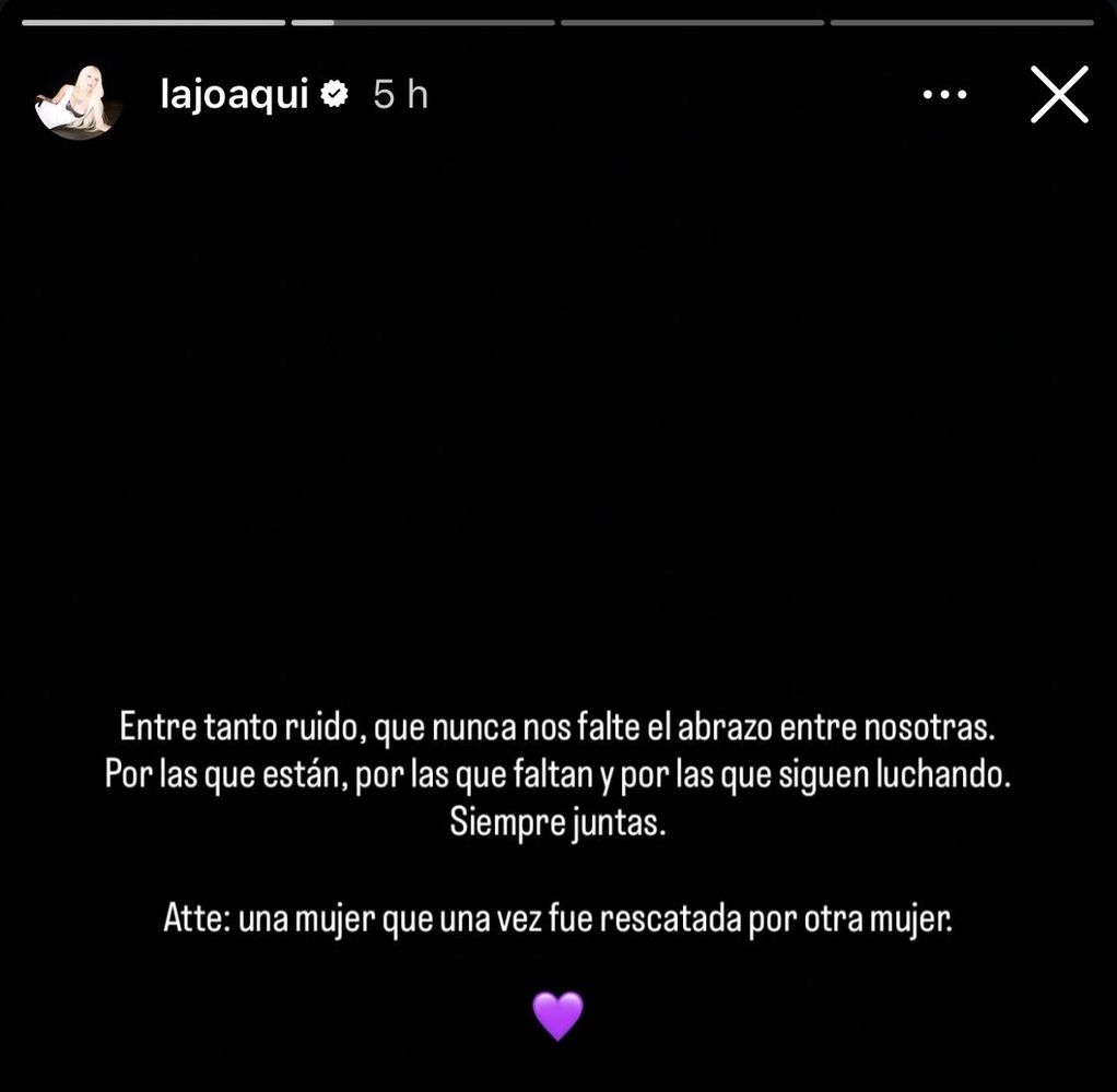 El mensaje de La Joaqui.