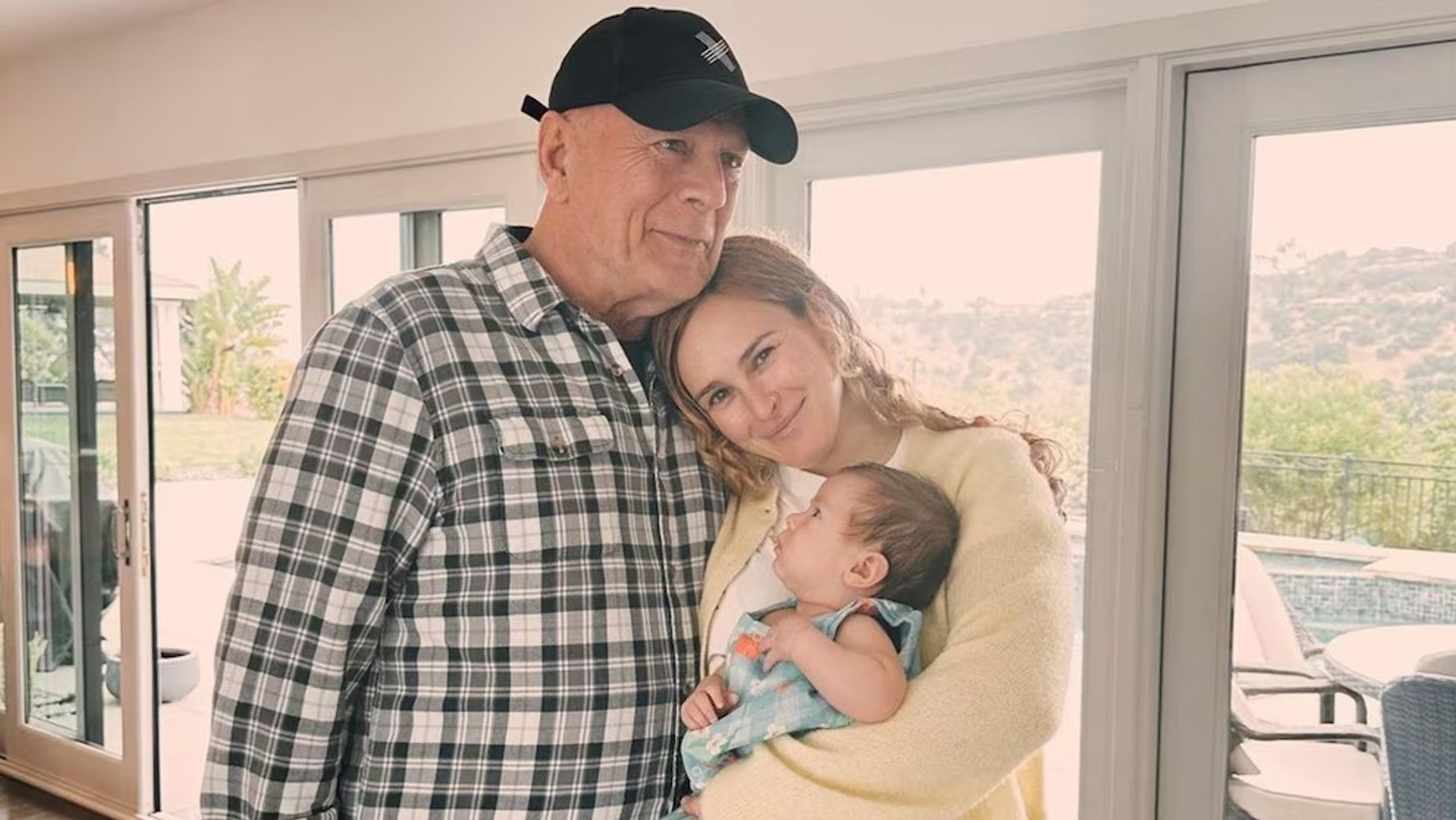 Rumer Willis junto a su padre.