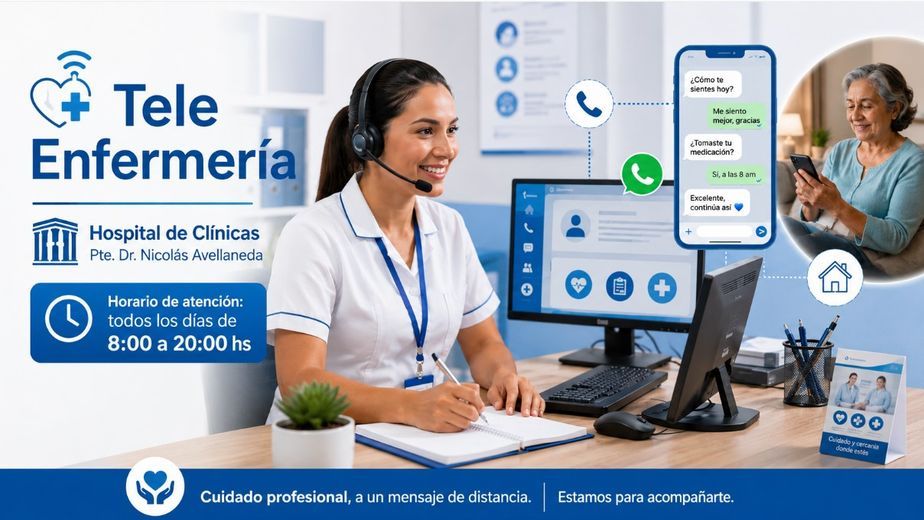 El Hospital Avellaneda fortalece la atención a distancia con el servicio de Tele Enfermería