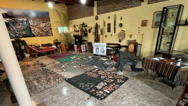 Hallaron más de mil piezas arqueológicas en una casa de Mayu Sumaj.