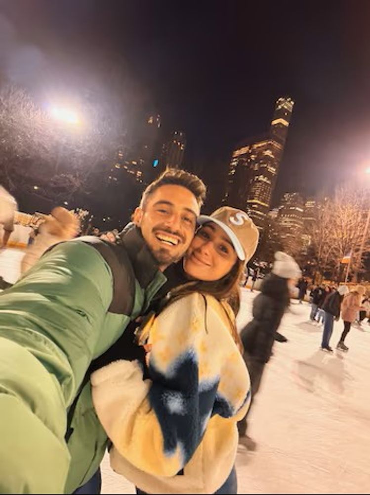 Nico Occhiato y su pareja.