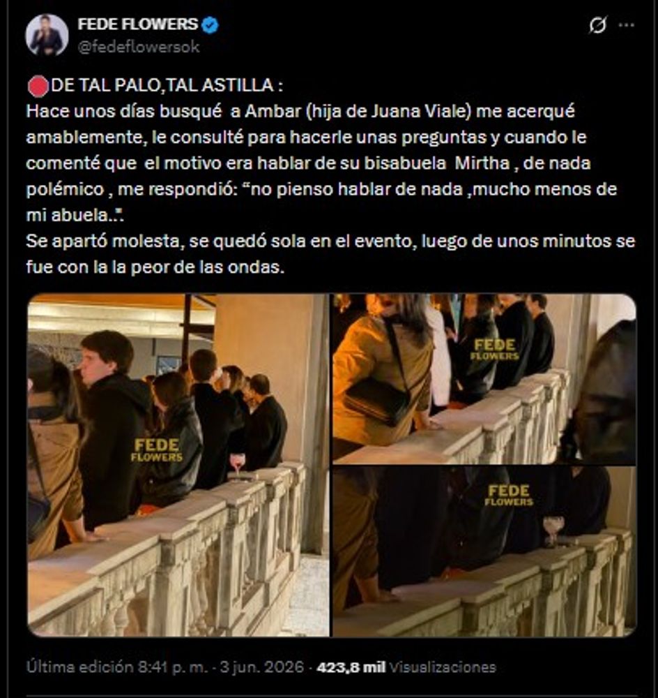 La actitud de la hija de Juana Viale