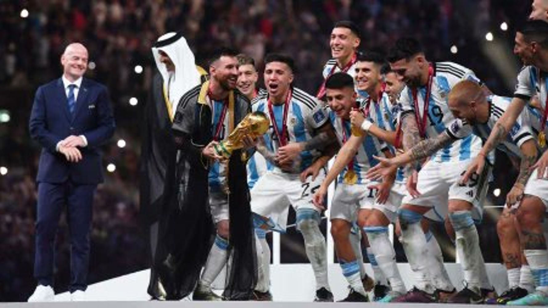 El festejo de la Scaloneta en el 2022.