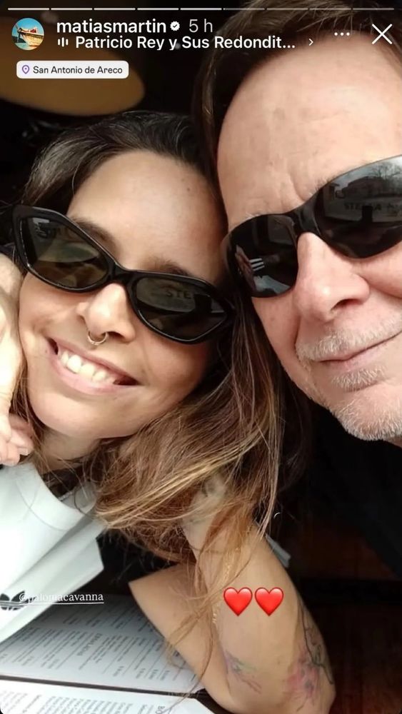 Matías Martin y su novia