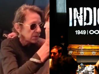 El gesto de Viru, la esposa del Indio Solari, con una fan desconsolada en el velorio: "Le doy un beso de tu parte"