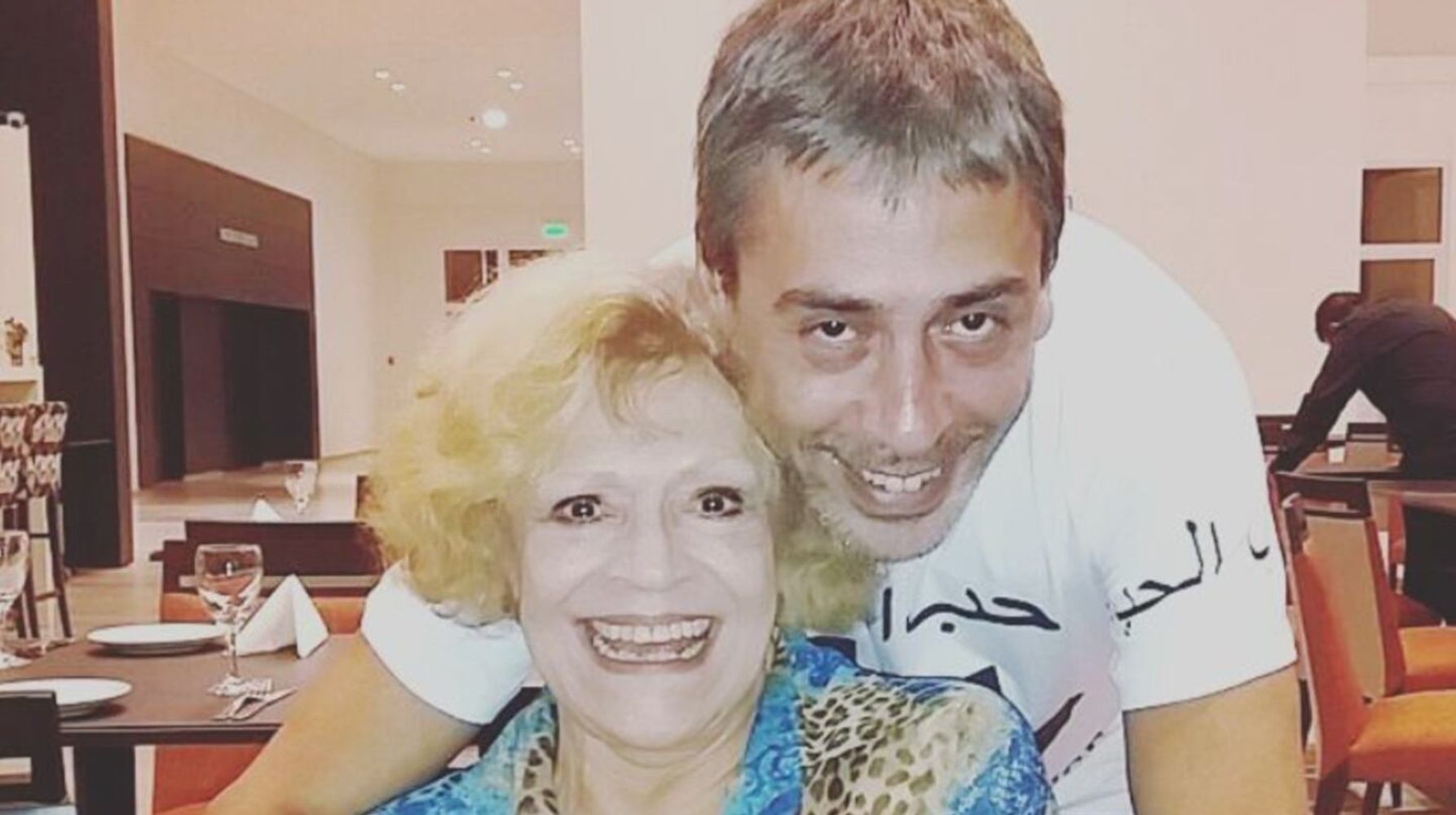 María Rosa Fugazot y su hijo