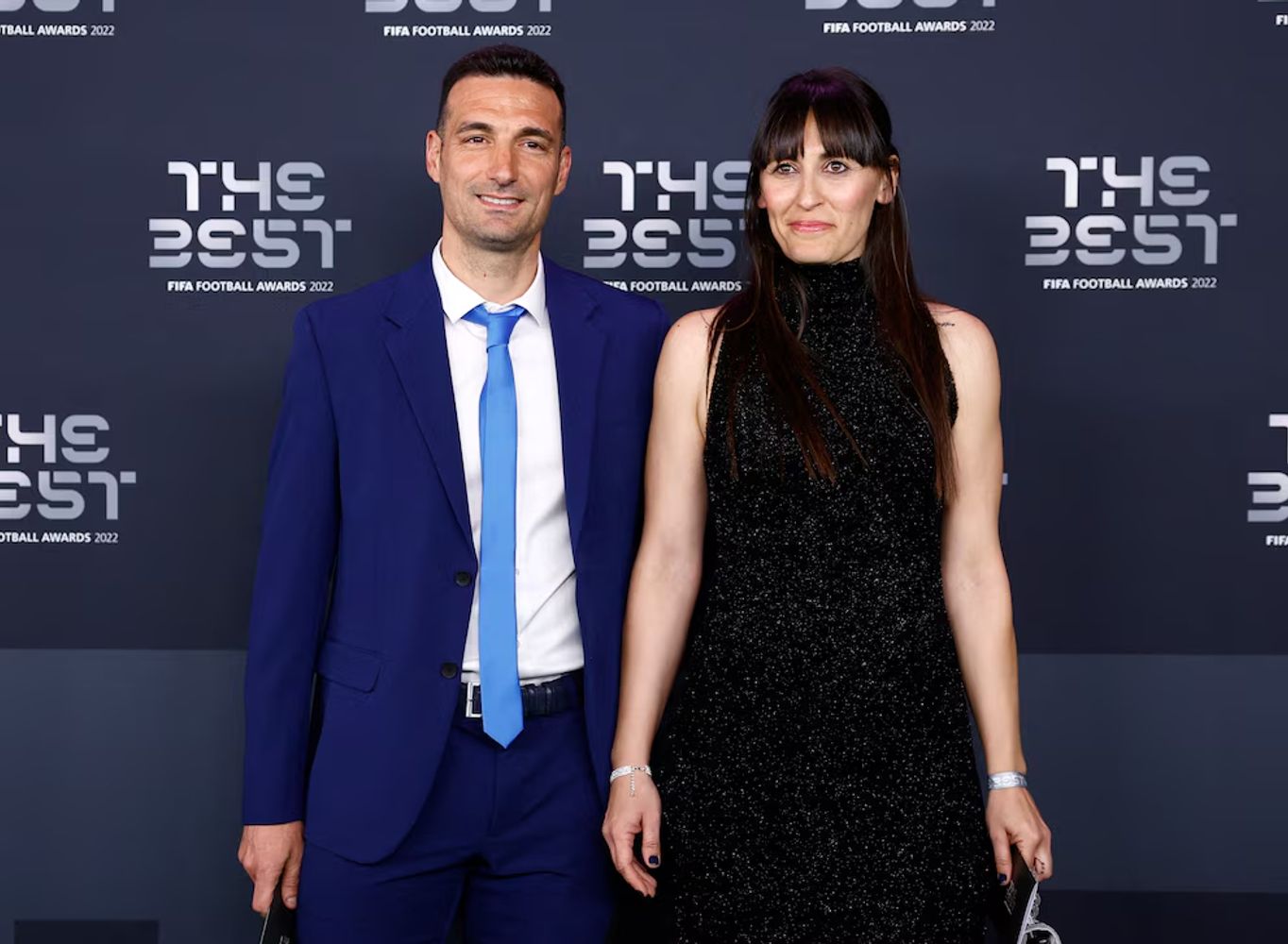 Lionel Scaloni y Elisa Montero