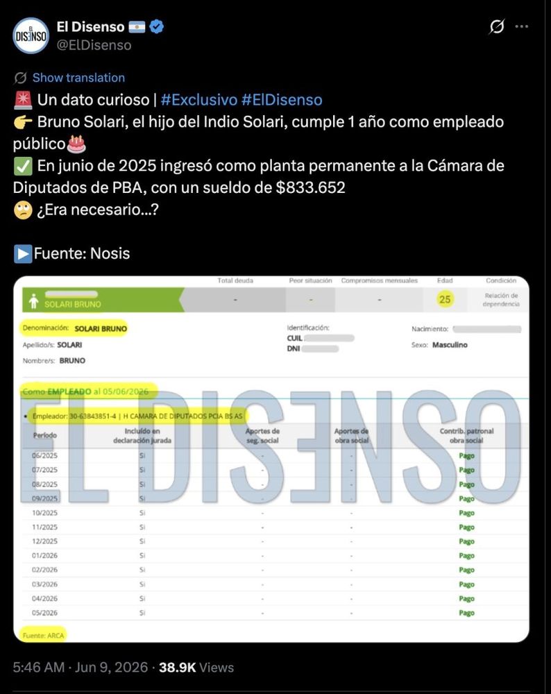 De qué trabaja Bruno Solari