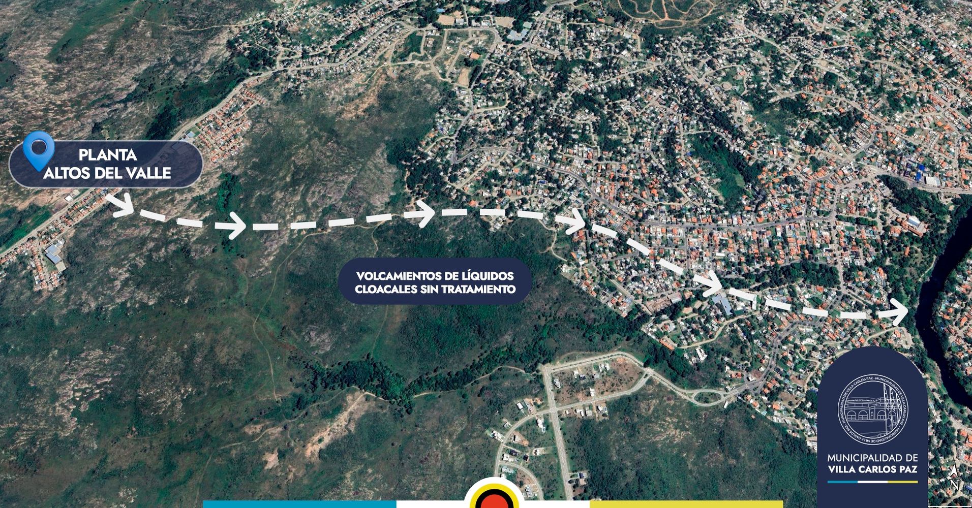 Carlos Paz: el Municipio desactivó definitivamente las choperas de Altos del Valle y los vecinos se conectaron a la red troncal de cloacas