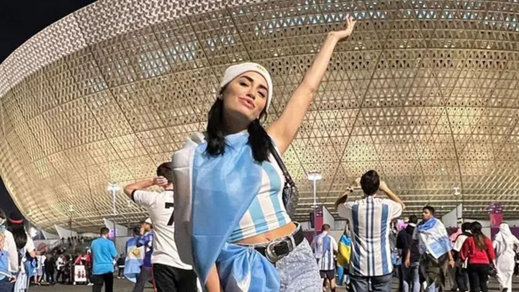 Lali durante el Mundial de Qatar 2022.